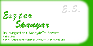 eszter spanyar business card